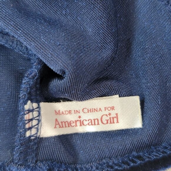 American Girl Twilight Holiday Outfit Blue Velour Skirt Faux Fur Jacket 2000 - Picture 6 of 9